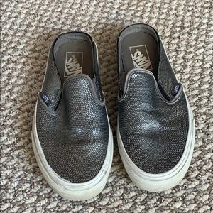 Van silver woman’s slip ons size 7.5